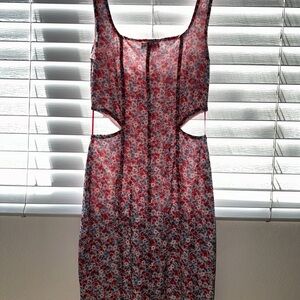Pink mini bodycon dress